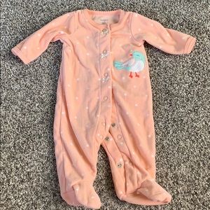 Baby girl fleece pajamas